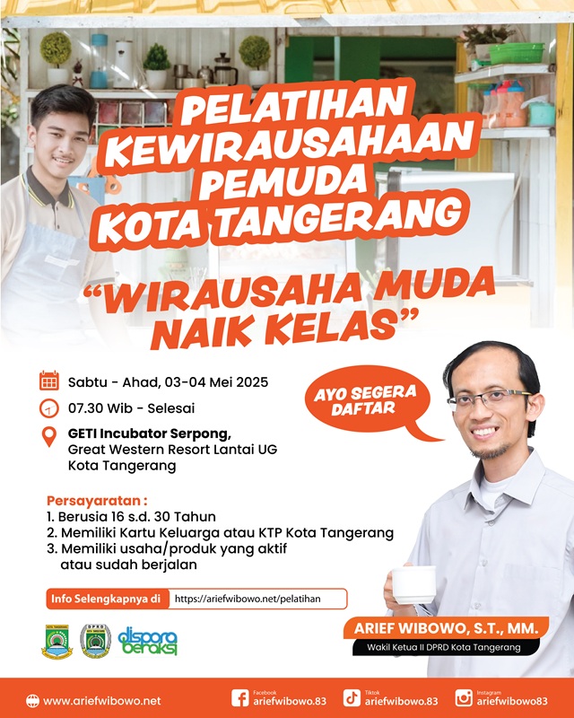 Pelatihan Kewirausahaan Pemuda Kota Tangerang