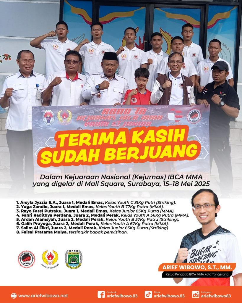 KONTINGEN IBCA MMA KOTA TANGERANG RAIH 3 EMAS DAN 4 PERAK DI KEJURNAS SURABAYA 2025