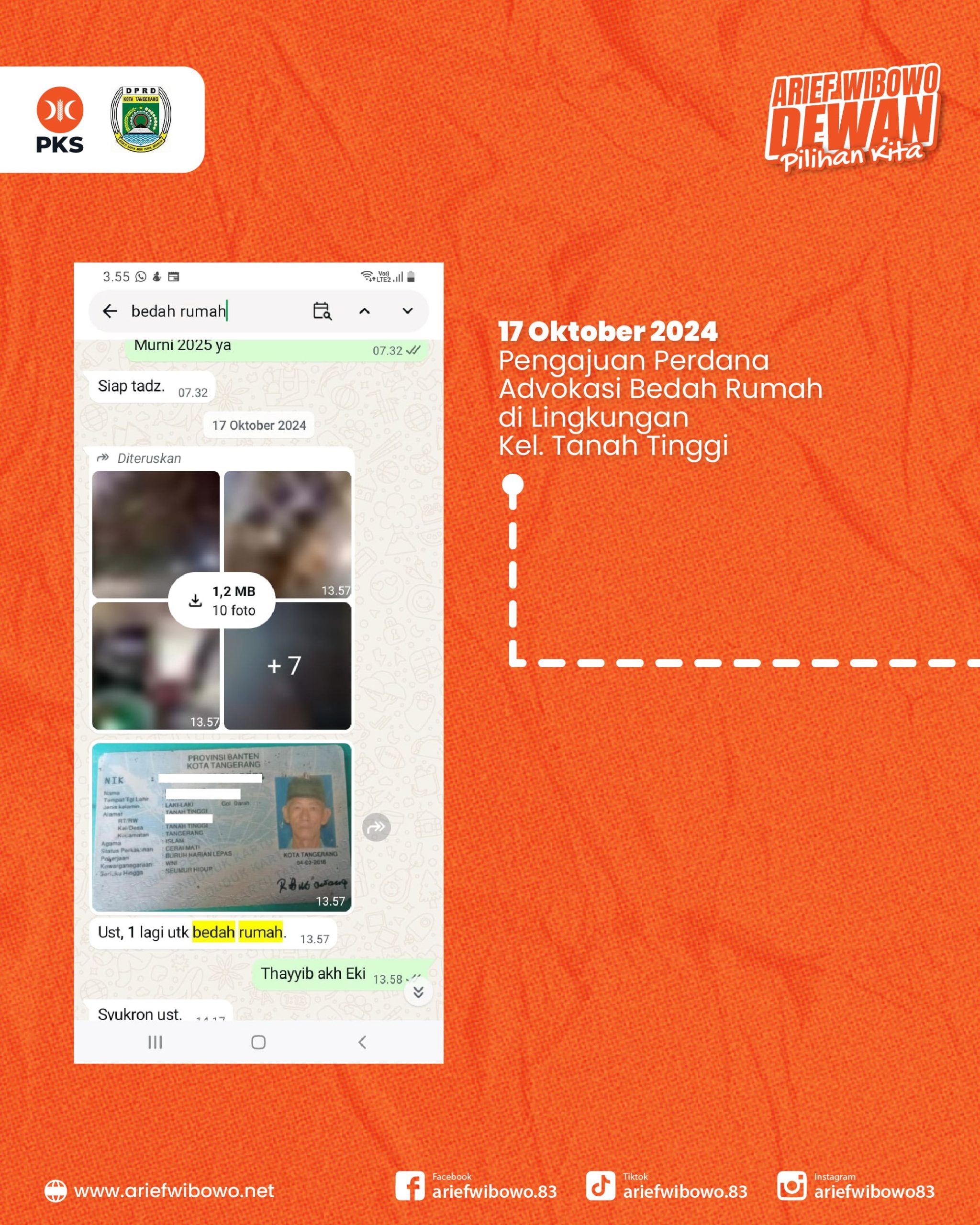 Perjalanan Advokasi Bedah Rumah di Wilayah Tanah Tinggi oleh Arief Wibowo 1 - DPRD Kota Tangerang Arief Wibowo
