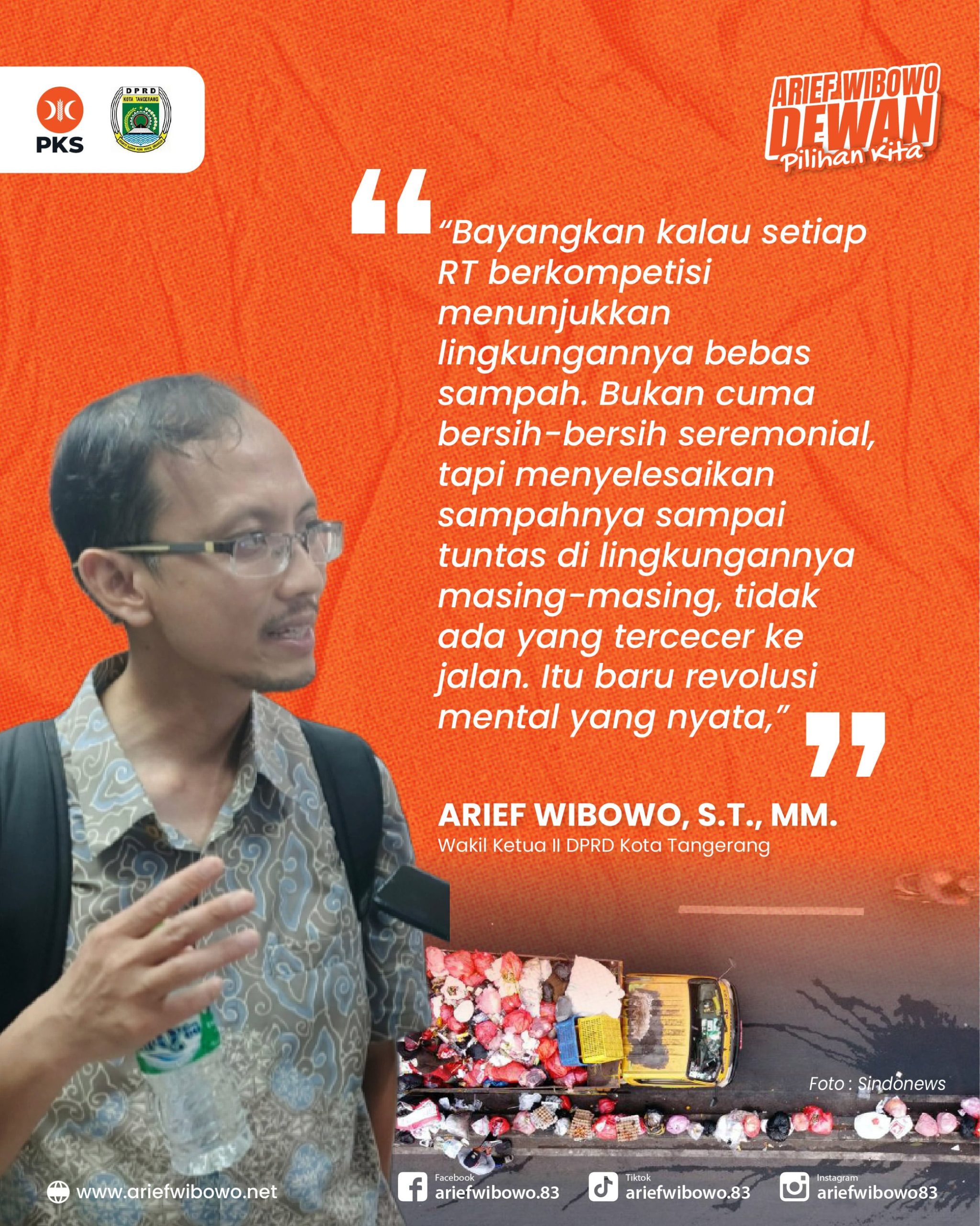 Sampah Mengantri Ditengah Jalan Ciledug, Gimana Solusinya Begini Kata Arief Wibowo - DPRD Kota Tangerang Ariefff Wibowo