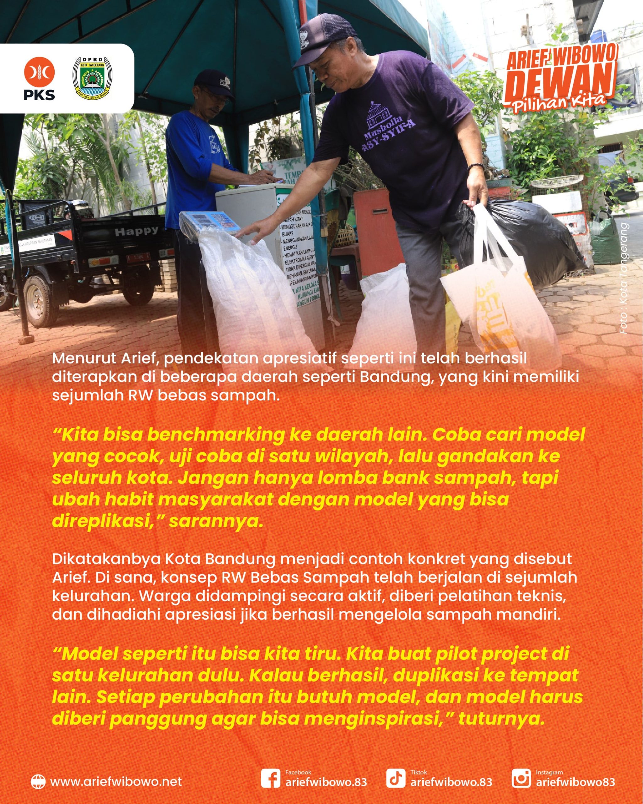 Sampah Mengantri Ditengah Jalan Ciledug, Gimana Solusinya Begini Kata Arief Wibowo - DPRD Kota Tangerang Ariefff Wibowo