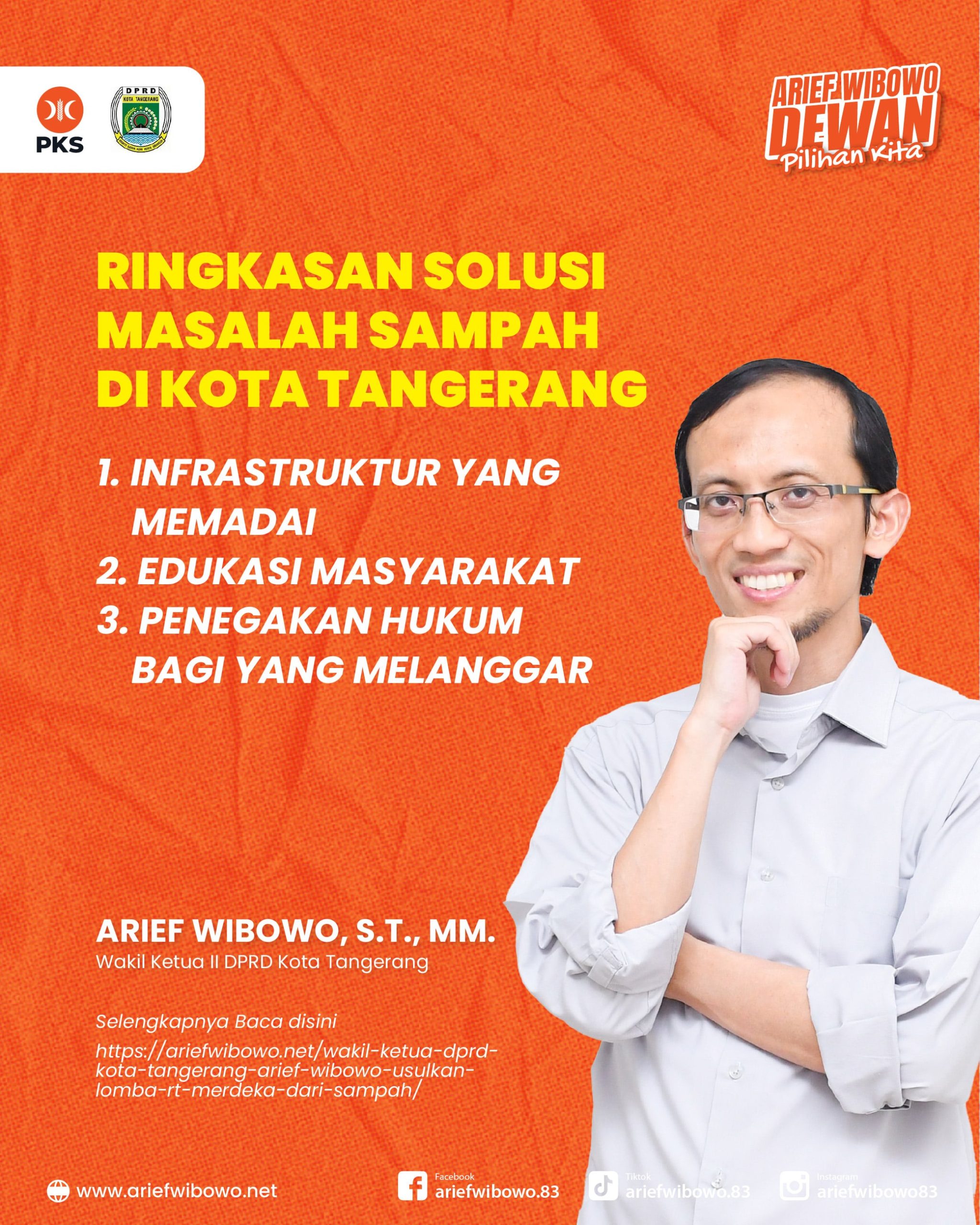 Sampah Mengantri Ditengah Jalan Ciledug, Gimana Solusinya Begini Kata Arief Wibowo - DPRD Kota Tangerang Ariefff Wibowo